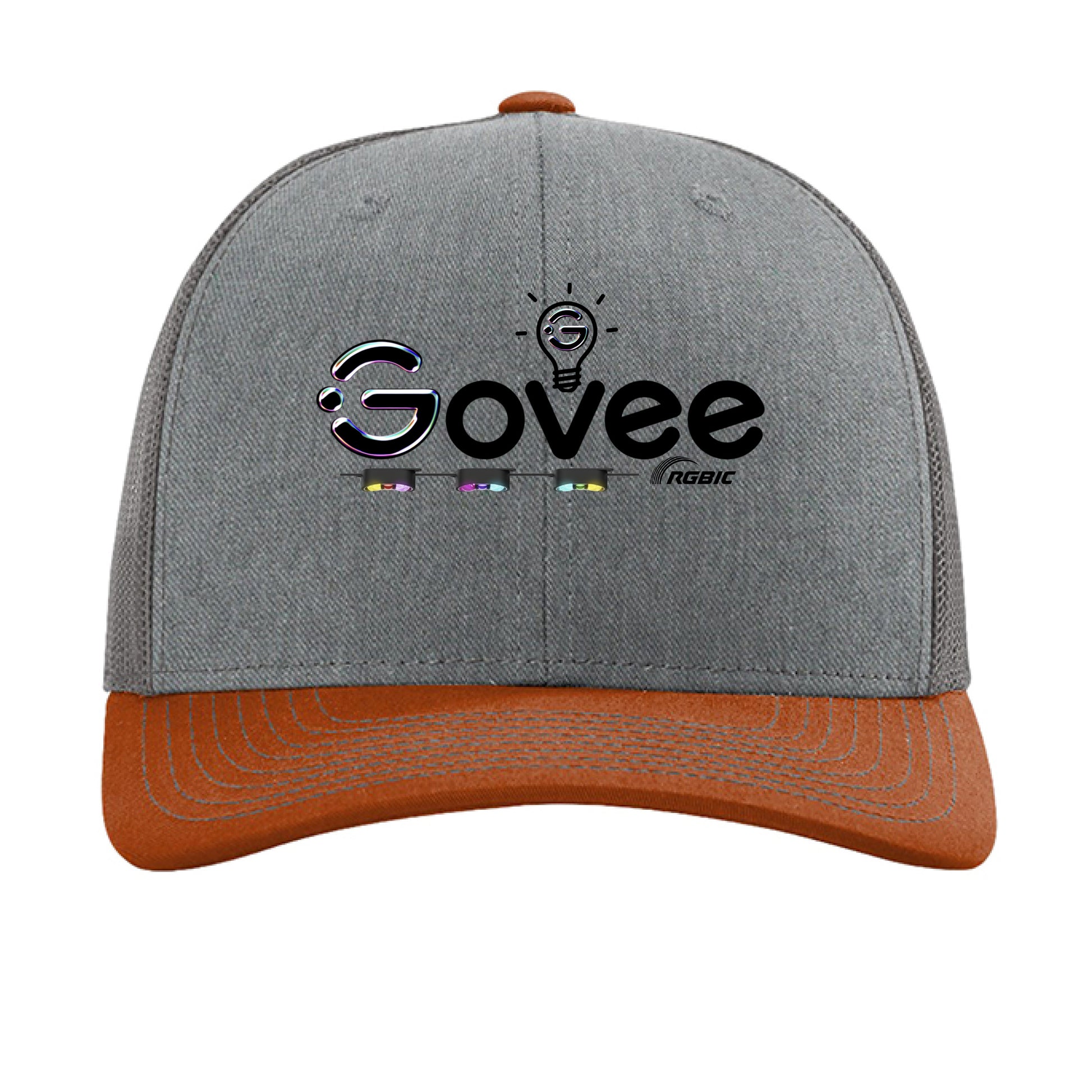 Heather Grey/ Charcoal/ Dark Orange - FRONT