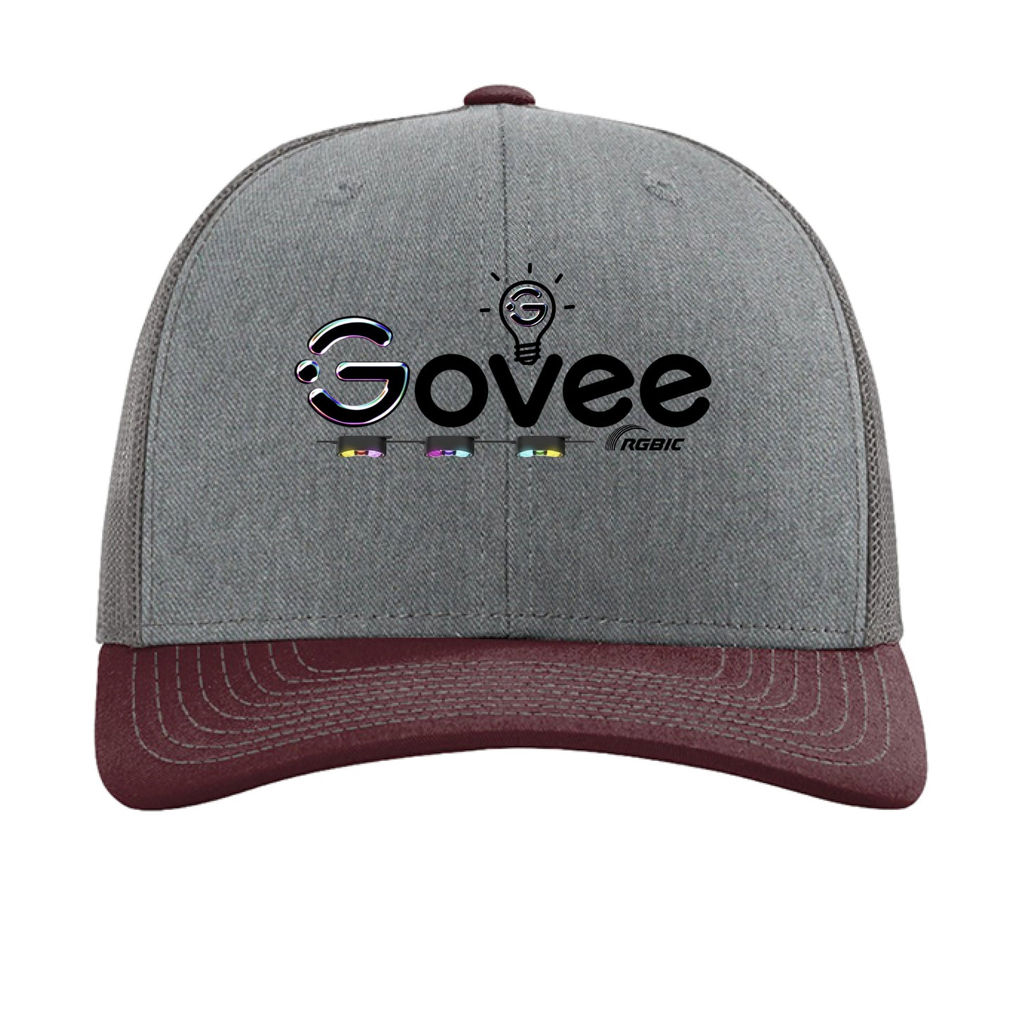 Heather Grey/ Charcoal/ Maroon - FRONT