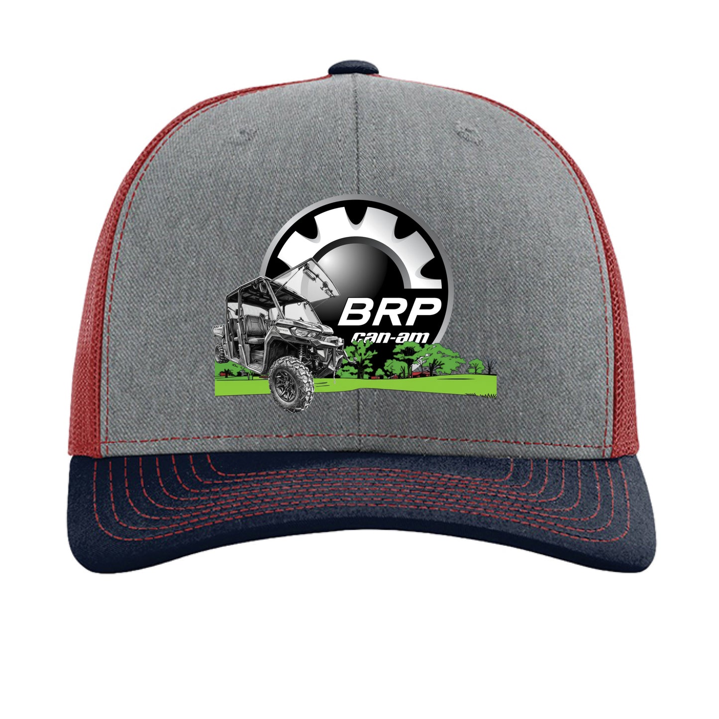 Heather Grey/ Cardinal/ Navy - FRONT