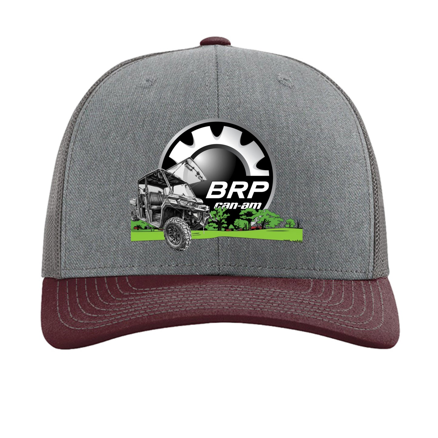 Heather Grey/ Charcoal/ Maroon - FRONT